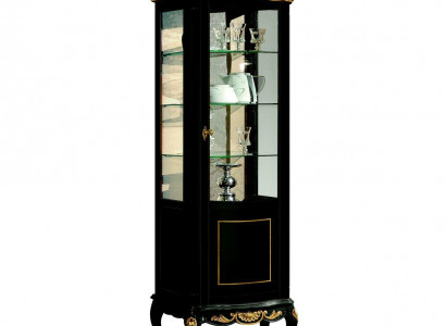 Designer Italienische Schicke Holz Möbel Barock Stil Luxus Schrank Vitrine Wohnzimmer