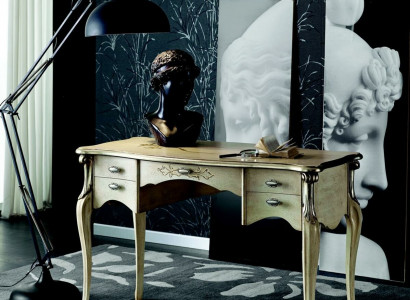 Luxus Schreibtisch Konsolen Luxus Tisch Büro Möbel Barock Gold Echtholz