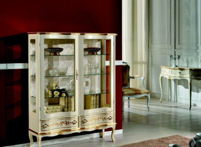 Design Holz Schrank Vitrinen Schränke Italienische Luxus Möbel Anrichte Barock Stil