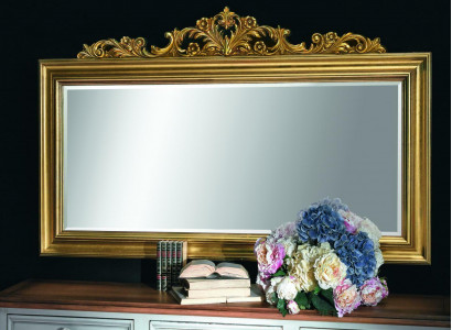 Spiegel Holzrahmen Großer Wandspiegel Luxus Klassischer Designer Barock Rokoko Holz