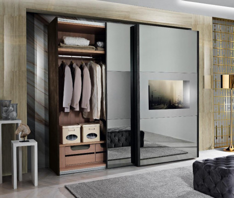 Schrank Massive Schlafzimmer Möbel Italien Echtholz Kleiderschrank Holzschrank