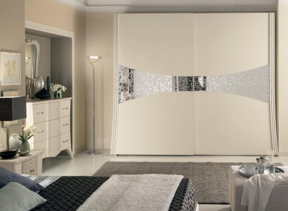 Kleiderschrank Mit Schwebetüren Schlafzimmer Holz Schrank Schränke Neu Spiegel