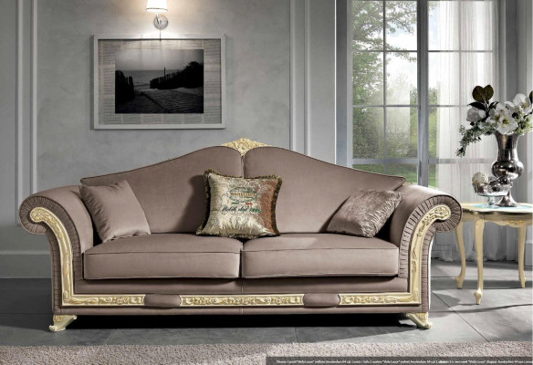 Sofa 3 Sitzer Luxus Möbel Wohnzimmer Dreisitzer Klassischer Design Italienisch
