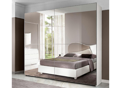 Spiegelschrank Kleiderschrank Schwebetüren Schränke Holz Design Modern Schrank