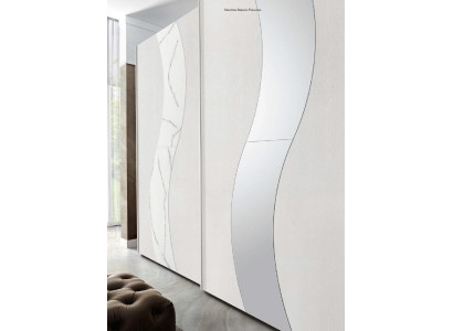 Kleiderschrank mit Schwebetüren Schlafzimmer Schrank Schränke Holz Design Modern