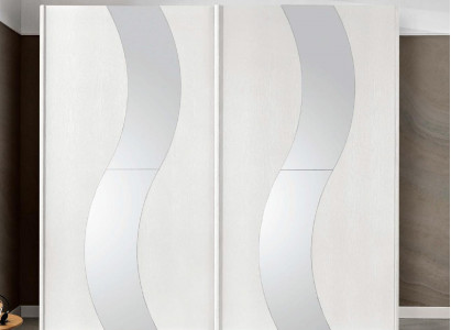 Kleiderschrank mit Schwebetüren Schlafzimmer Schrank Schränke Holz Design Modern