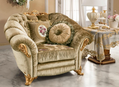 Designer Lehn Stuhl Polster Sofa Sitzer Barock Rokoko Wohnzimmer Sessel Lounge