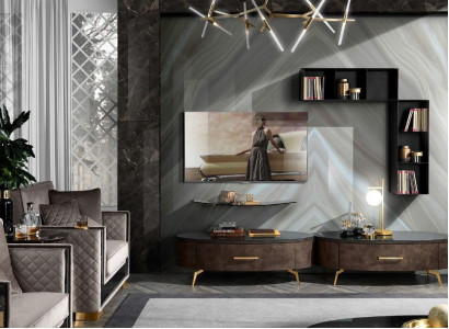 Wohnzimmer rtv Sideboard tv Schrank Tisch Kommode Lowboard Holz Modern Neu