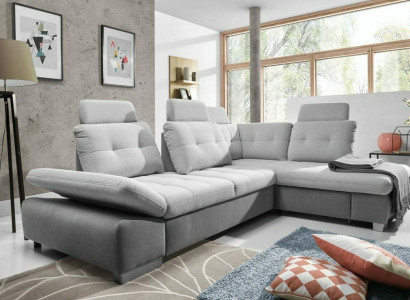Ecksofa L Form Sofa Wohnlandschaft Garnitur Stoff Sofas Bettunktion Schlaf Couch