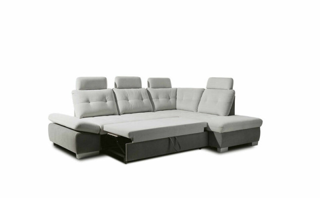 Ecksofa L Form Sofa Wohnlandschaft Garnitur Stoff Sofas Bettunktion Schlaf Couch