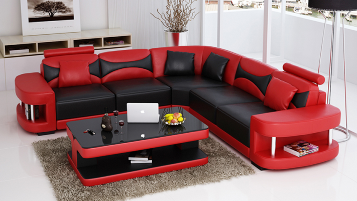 Design Ecksofa Leder Sofa Couch Polster Eck Sitz Wohnlandschaft Garnitur