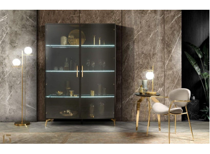 Vitrine Schrank Vitrinen Schränke Design Italienische Möbel Wohnzimmer Schrank