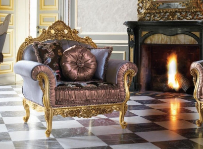 Art déco Design Sessel Textil Wohnzimmer Lounge Neu Luxus Design Möbel Stühle