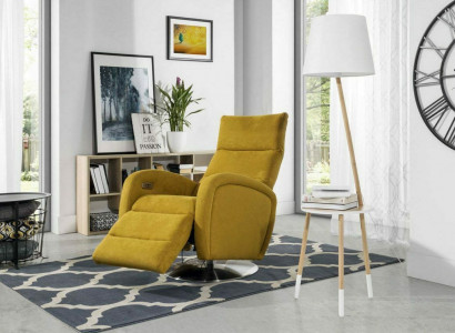 Sessel Lounge Designer Stuhl Polster Sofa 1 Sitzer Relax Drehbar Fernseh Stoff