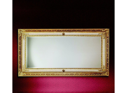 Klassischer Wandspiegel Holzrahmen Spiegel Möbel Gold 104x194 Glas Rahmen Wand