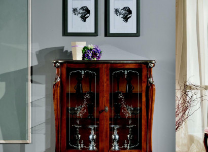 Schick Design Möbel Luxus Holz Vitrine Stil Antik Barock Schrank Italienische Anrichte