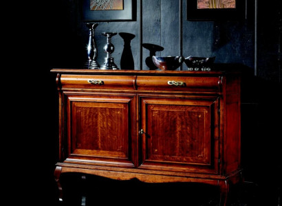 Italienische Möbel Design Kommode Schrank Braun Luxus Holz Stil Barock