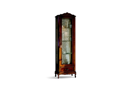 Designer Italienische Luxus Schicke Holz Möbel Barock Stil Schrank Vitrine Wohnzimmer