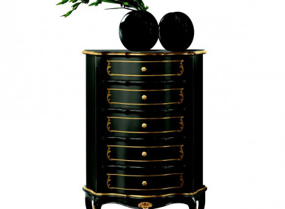 Italienische Möbel Stil Barock Schwarz Designer Schrank Kommode Möbel