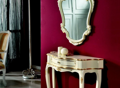 Möbel Stil Barock Luxus Konsolentisch Spiegel Holz Italienische Tische