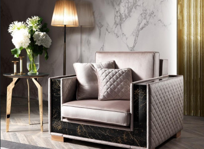 Polster Designer Textil 1 Sitzer Polster Sitz Couchen Neu Sessel 120x102cm Couch