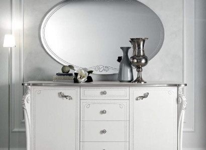 Ovaler Wandspiegel im eleganten Art-Deco-Stil für das Wohnzimmer