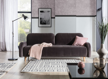 Das luxuriöse große Schlafsofa ist aus hochwertigem Material gefertigt