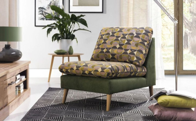 Design Relax Club Sessel Lounge Sofa 1 Sitzer Fernseh Stuhl Polster Stoff