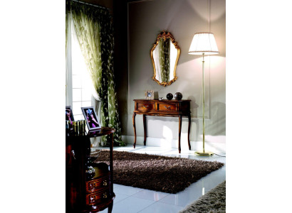 Luxus Holz Italienische Möbel 2tlg Set Möbel Stil Barock Konsolentisch mit Spiege Neu