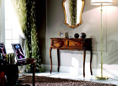 Luxus Holz Italienische Möbel 2tlg Set Möbel Stil Barock Konsolentisch mit Spiege Neu