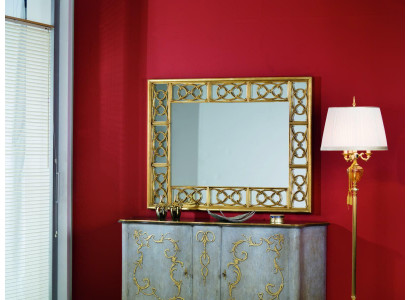 Klassischer Designer Spiegel Wandspiegel Barock Rokoko 150x114cm Holz Rahmen