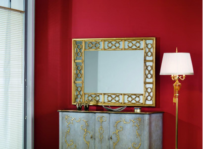 Klassischer Designer Spiegel Wandspiegel Barock Rokoko 150x114cm Holz Rahmen