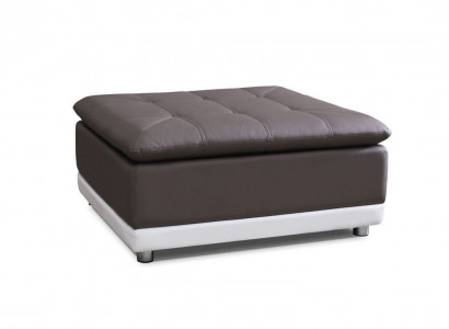 Lounge Hocker XXL Club Fußhocker Ottomane Pufa Leder Textil Ottoman