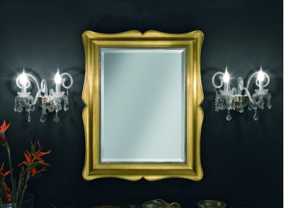 Spiegel Möbel Barock Klassischer Wandspiegel Holz 85x105 Glas Rahmen Wand Gold