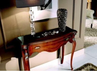 Holz Italienische Möbel Konsolentisch Braun Möbel Stil Barock Design Möbel Neu