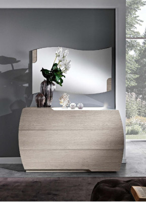 Kommode mit Spiegel Garnitur Kommoden Holz Gruppe Schlafzimmer Modern Set Neu