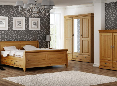 Design Schlafzimmer Garnituren Komplett Bett Kleiderschrank Nachttisch 5tlg.Set