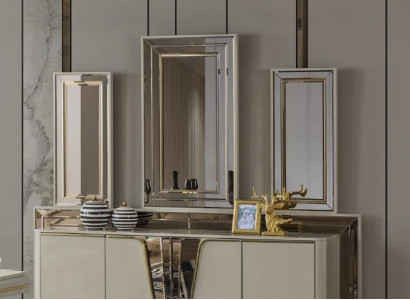 Sideboard Kommode Wohnzimmer Holz Modern Beige Luxus Schränke Design