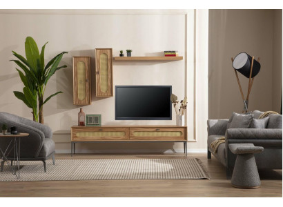 Lowboard rtv Wandschränke Wohnzimmer Holz Möbel Wandregal Set 4 tlg.