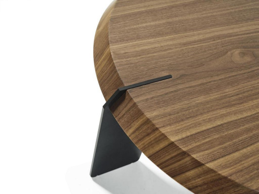 Couchtisch Beistelltisch Designer Tisch Rund Braun Wohnzimmertisch Neu