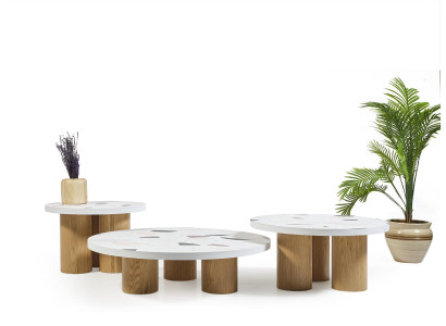 Couchtische Beistelltische Design Wohnzimmer 3 tlg. Italienischer Stil