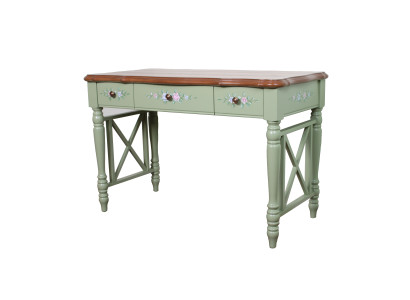 Schreibtisch Echtholz Möbel Klassischer Tisch Bürotische Landhaus Stil