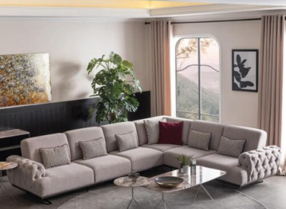 Ecksofa 2x Couchtisch Ecke Garnitur Tisch Wohnlandschaft L Form Möbel