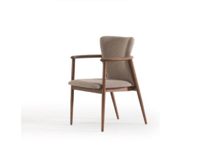 Esszimmer Stuhl Design Polster Stoff Textil Stil Moderner Lehnstuhl Sessel