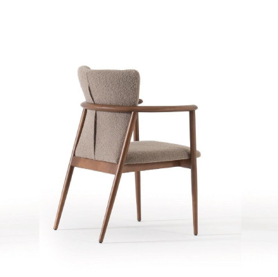 Esszimmer Stuhl Design Polster Stoff Textil Stil Moderner Lehnstuhl Sessel