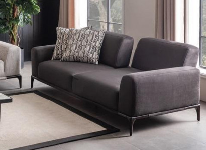 Sofa 3Sitzer Braun Sofas Stil Luxus Wohnzimmer Modernes Design Polster