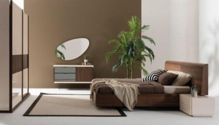 Design Luxus Schlafzimmer Bett 2x Nachttische Kommode Garnitur Betten 8tlg. Set