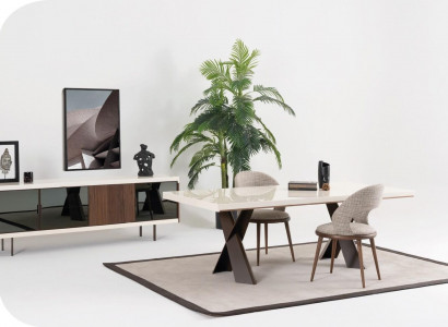 Esstisch 4x Stühle Anrichte Gruppe Esszimmer Garnitur 6tlg. Set Möbel