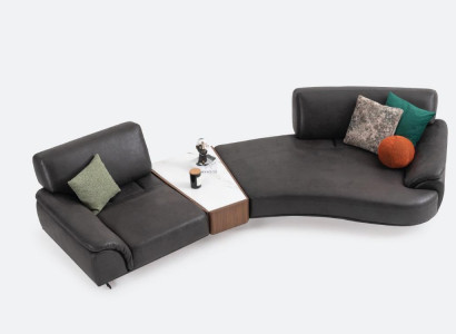 Rund Wohnzimmer Couch Möbel 5 Sitz Couchen Runde Sofa Möbel Textil