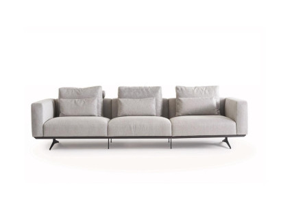 Wohnzimmer Design Sofagarnitur 4-Sitzer Couch Weiß Polstersofa Neu